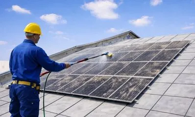 Detailed repair of solar panel electrical components by a NeighborSun expert.