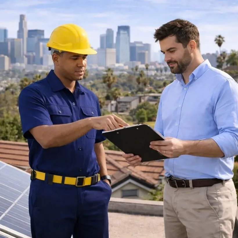 Detailed solar financial plan showing $0 down options and energy savings for businesses in Los Angeles.