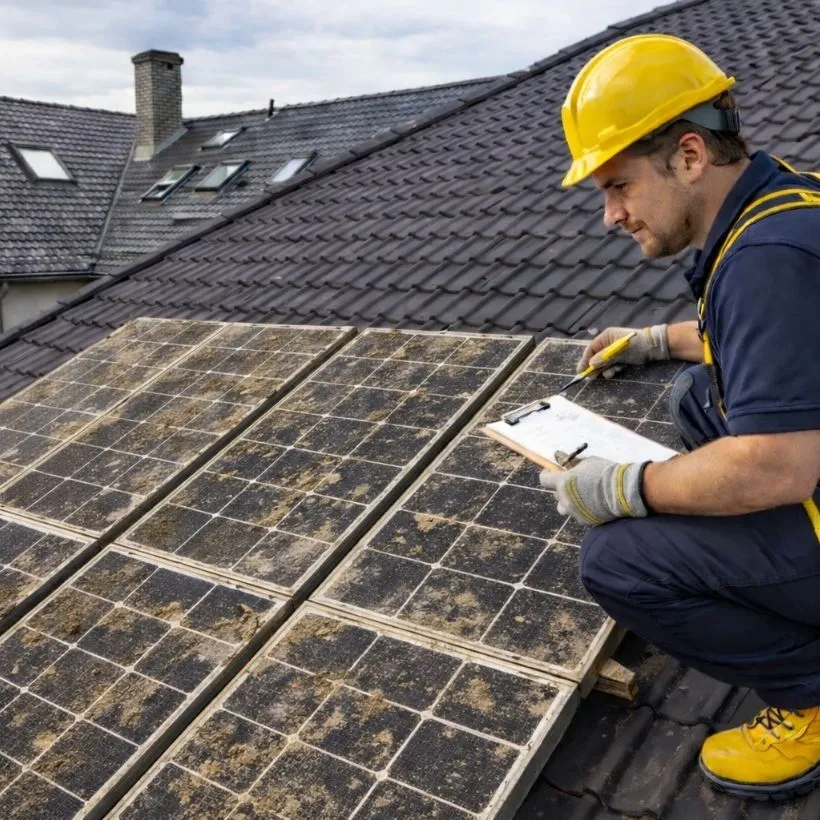 Professional solar panel cleaning and maintenance service by NeighborSun to restore energy efficiency in Los Angeles.